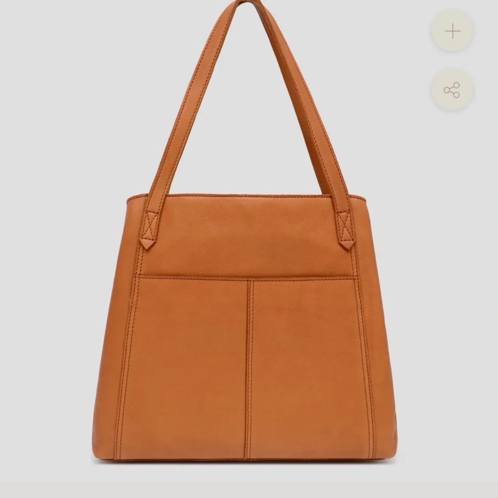Margot New York “Marcy” Tan Leather Tote Bag